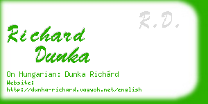 richard dunka business card