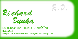 richard dunka business card